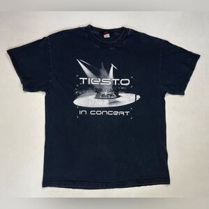 DJ Tiesto In Concert US Tour Graphic T-shirt Women Medium Black Short Sleeve